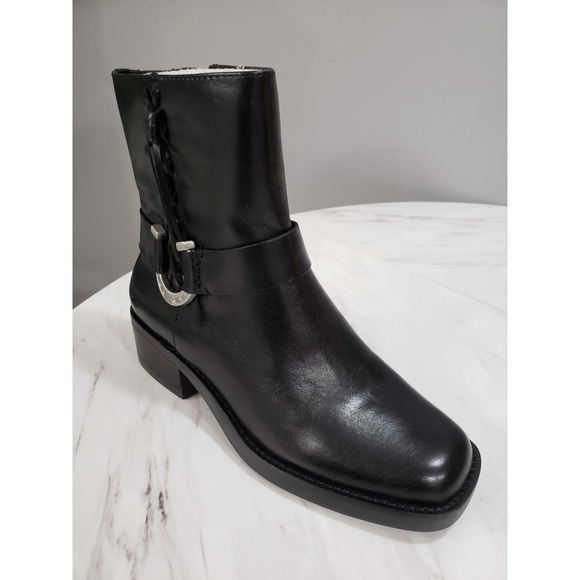 NEW NO BOX Lucky Brand Boots Kamany Leather Western Womens Equestrian Horseshoe - Picture 8 of 8